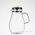 Large glass juice jug with lid